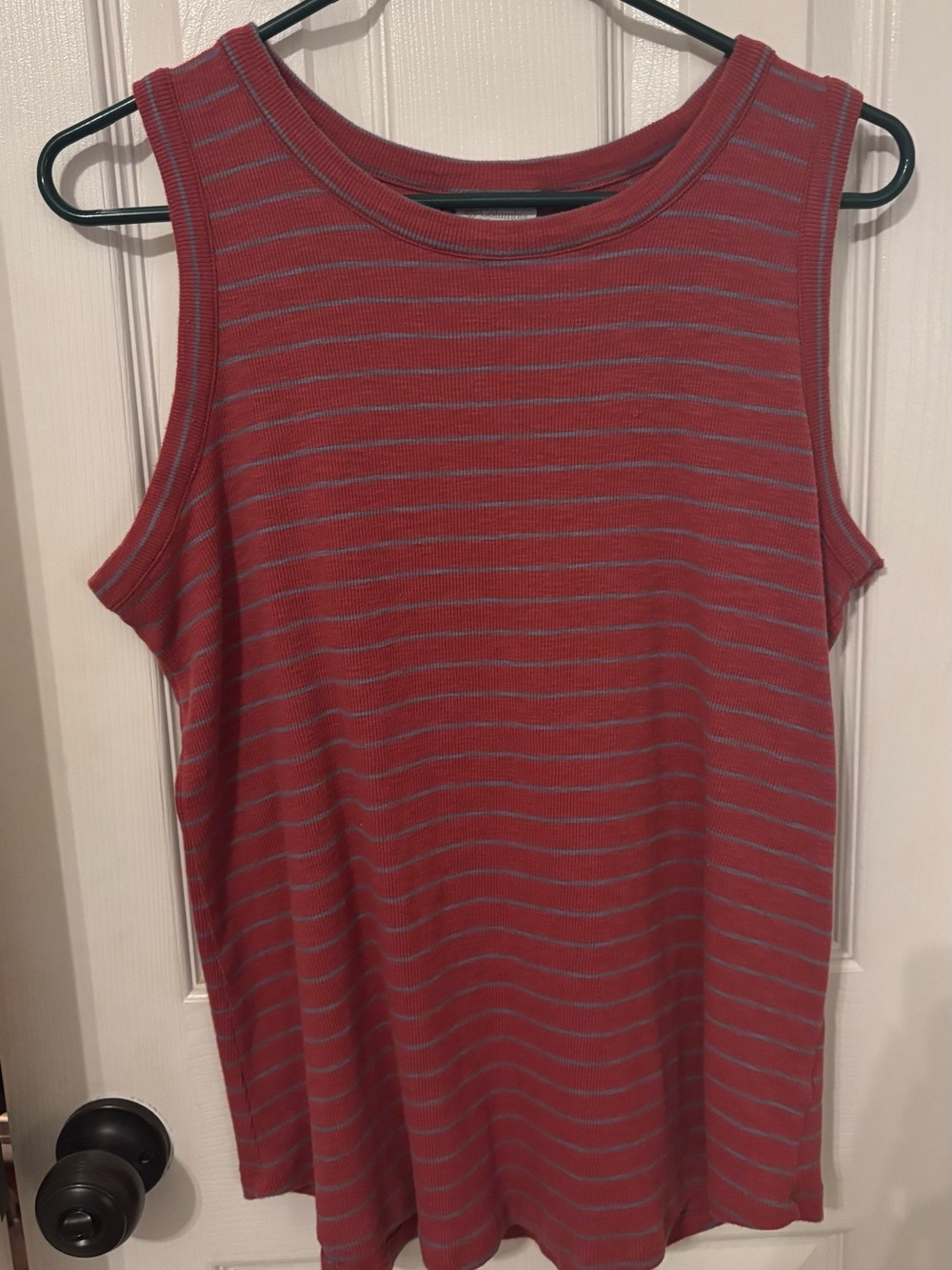 Two Columbia Red Striped Sleeveless Tank Top